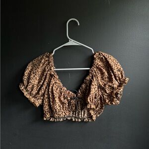 Leopard Crop Top